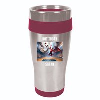 Jesus Vs Satan Playing Basketball Not Today Satan 16oz Travel Tumbler