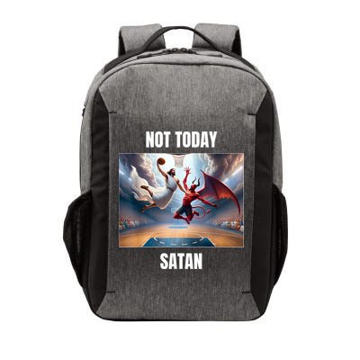 Jesus Vs Satan Playing Basketball Not Today Satan Vector Backpack