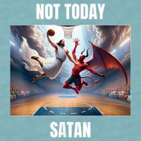 Jesus Vs Satan Playing Basketball Not Today Satan Sueded Cloud Jersey T-Shirt