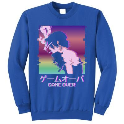 Japanese Vaporwave Sad Anime Game Over Indie Aesthetic Gift Sweatshirt