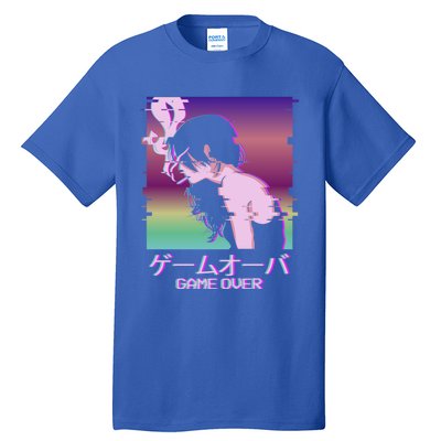 Japanese Vaporwave Sad Anime Game Over Indie Aesthetic Gift Tall T-Shirt