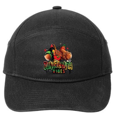 Juneteenth Vibes Sneaker And Heel Afro Woman 7-Panel Snapback Hat