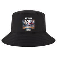 Jesus Vs Satan Playing Basketball Not Today Satan Cool Comfort Performance Bucket Hat