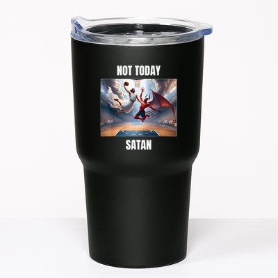 Jesus Vs Satan Playing Basketball Not Today Satan Tumbler