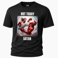 Jesus Vs Satan In A Boxing Match Not Today Satan Performance Shirt