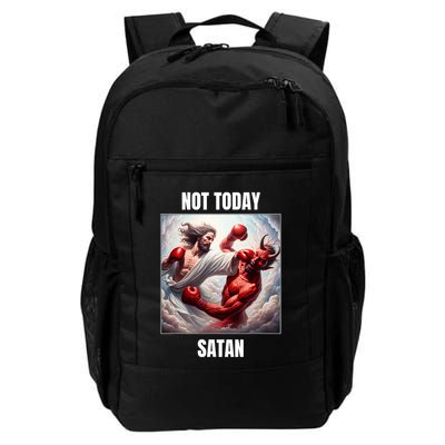 Jesus Vs Satan In A Boxing Match Not Today Satan Backpack
