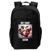 Jesus Vs Satan In A Boxing Match Not Today Satan Backpack