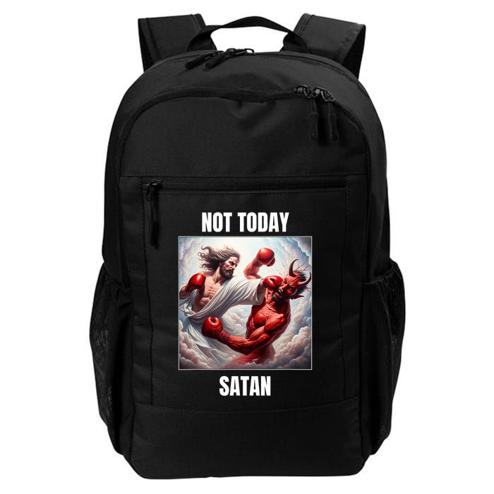 Jesus Vs Satan In A Boxing Match Not Today Satan Backpack