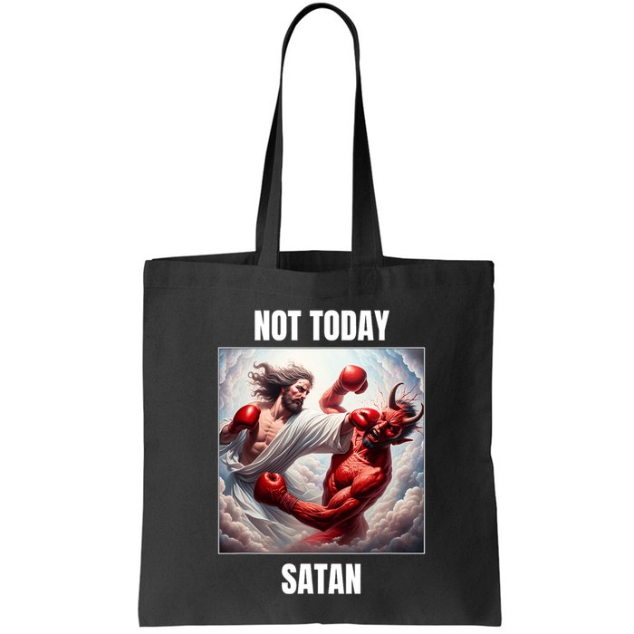 Jesus Vs Satan In A Boxing Match Not Today Satan Bag