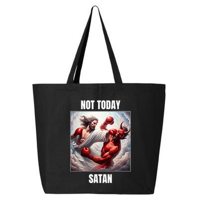Jesus Vs Satan In A Boxing Match Not Today Satan 25L Jumbo Tote
