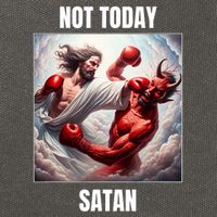 Jesus Vs Satan In A Boxing Match Not Today Satan Cotton Canvas Backpack