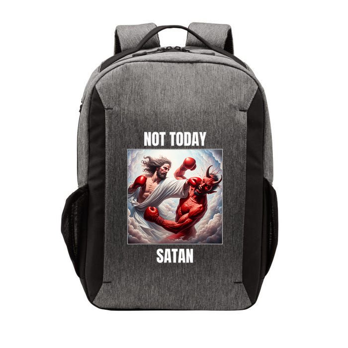 Jesus Vs Satan In A Boxing Match Not Today Satan Vector Backpack