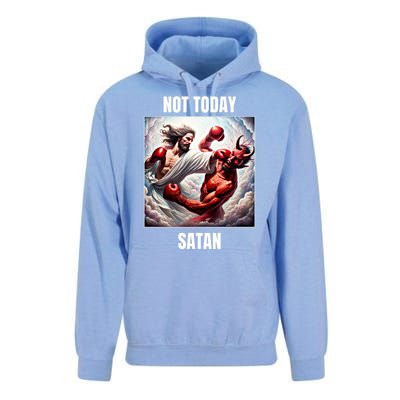 Jesus Vs Satan In A Boxing Match Not Today Satan Great Gift Unisex Surf Hoodie