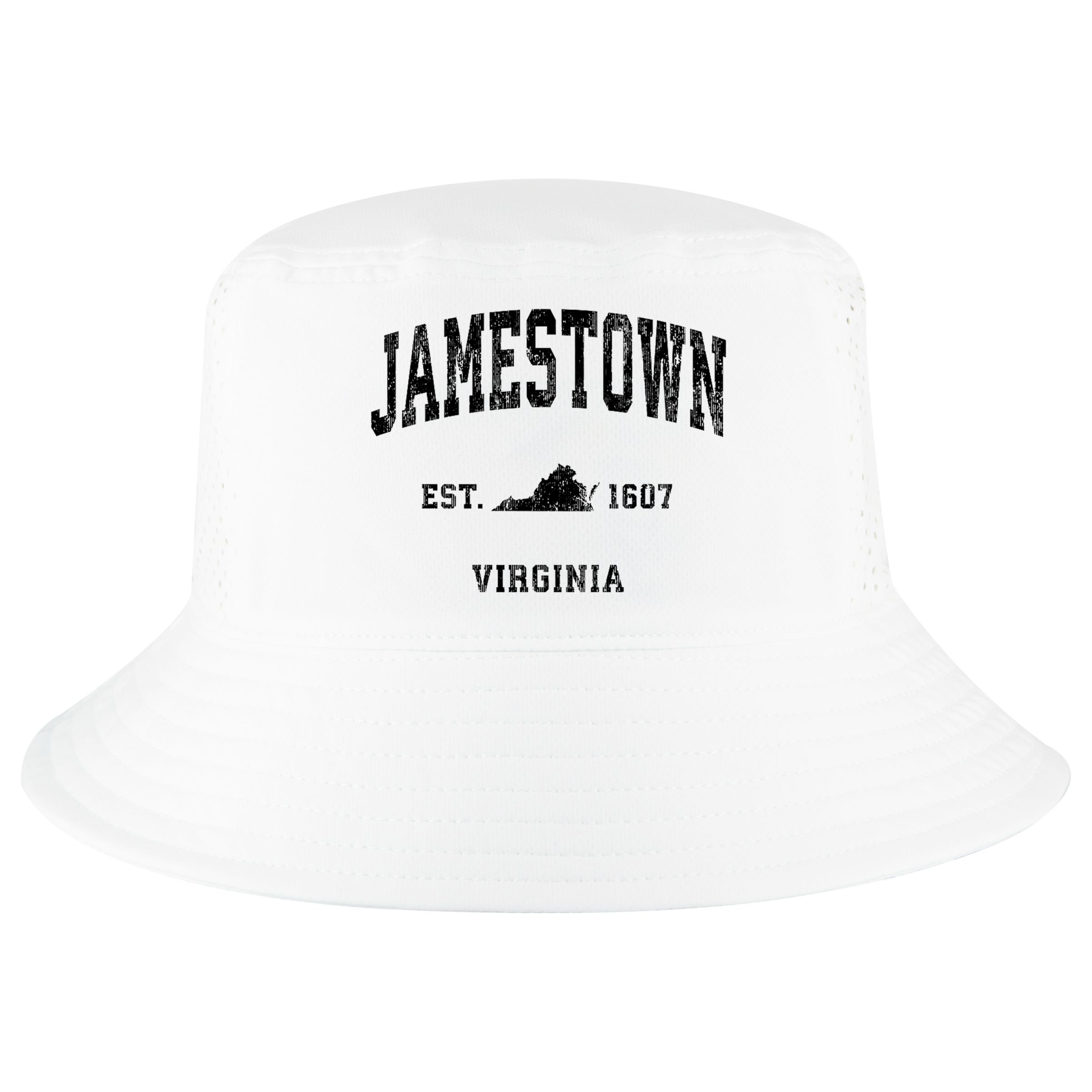 Jamestown Virginia Va Vintage Established Athletic Sports Design Cool Comfort Performance Bucket Hat