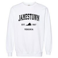 Jamestown Virginia Va Vintage Established Athletic Sports Design Garment-Dyed Sweatshirt