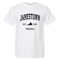 Jamestown Virginia Va Vintage Established Athletic Sports Design Garment-Dyed Heavyweight T-Shirt