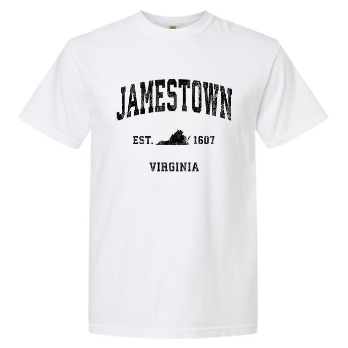 Jamestown Virginia Va Vintage Established Athletic Sports Design Garment-Dyed Heavyweight T-Shirt