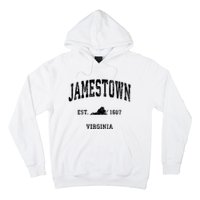 Jamestown Virginia Va Vintage Established Athletic Sports Design Hoodie