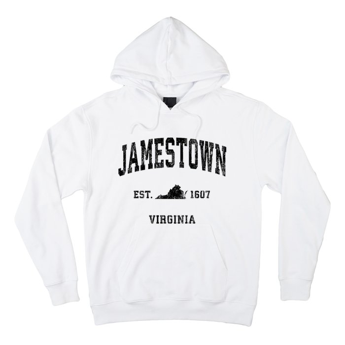 Jamestown Virginia Va Vintage Established Athletic Sports Design Hoodie