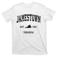 Jamestown Virginia Va Vintage Established Athletic Sports Design T-Shirt