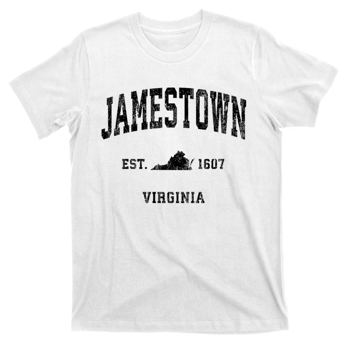 Jamestown Virginia Va Vintage Established Athletic Sports Design T-Shirt