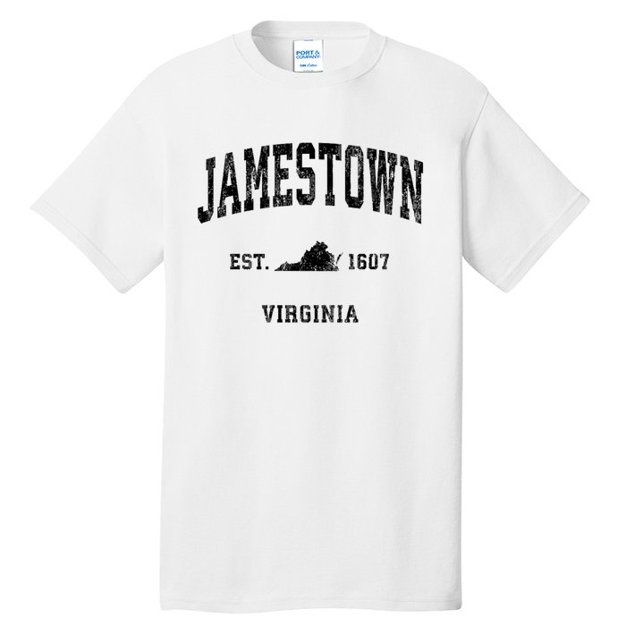 Jamestown Virginia Va Vintage Established Athletic Sports Design Tall T-Shirt