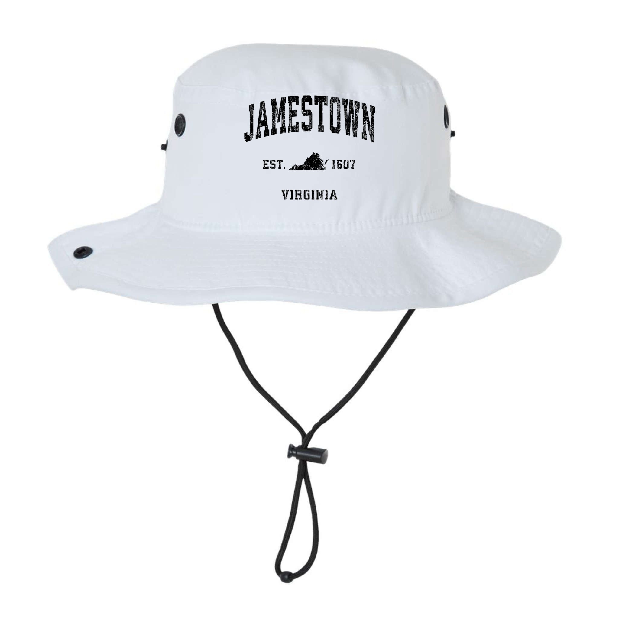 Jamestown Virginia Va Vintage Established Athletic Sports Design Bucket Hat