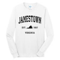 Jamestown Virginia Va Vintage Established Athletic Sports Design Tall Long Sleeve T-Shirt