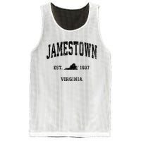 Jamestown Virginia Va Vintage Established Athletic Sports Design Mesh Reversible Basketball Jersey Tank