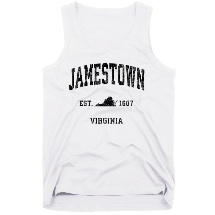 Jamestown Virginia Va Vintage Established Athletic Sports Design Tank Top