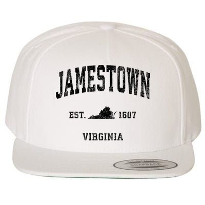 Jamestown Virginia Va Vintage Established Athletic Sports Design Wool Snapback Cap