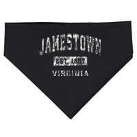 Jamestown Virginia Va Vintage Established Sports USA-Made Doggie Bandana