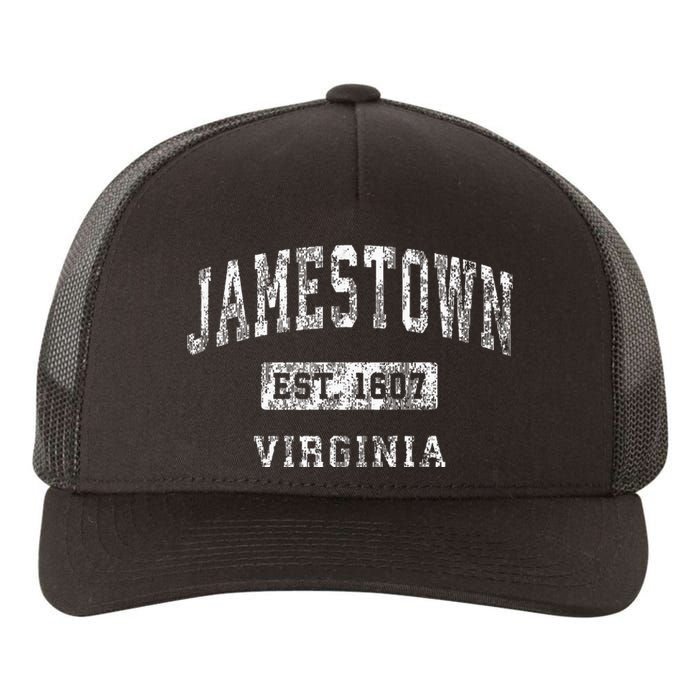 Jamestown Virginia Va Vintage Established Sports Yupoong Adult 5-Panel Trucker Hat