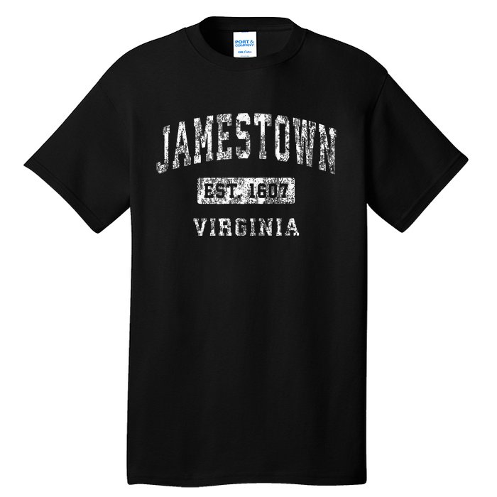 Jamestown Virginia Va Vintage Established Sports Tall T-Shirt