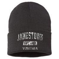 Jamestown Virginia Va Vintage Established Sports Sustainable Knit Beanie