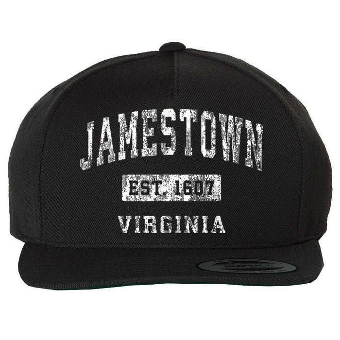 Jamestown Virginia Va Vintage Established Sports Wool Snapback Cap