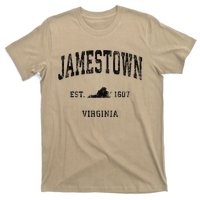 Jamestown Virginia Va Vintage Athletic Black Sports T-Shirt