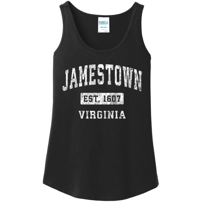 Jamestown Virginia Va Vintage Established Sports Ladies Essential Tank