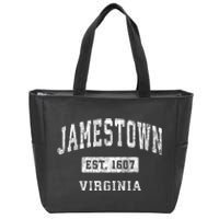 Jamestown Virginia Va Vintage Established Sports Zip Tote Bag