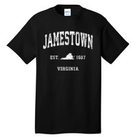 Jamestown Virginia Va Vintage Athletic Sports Tall T-Shirt