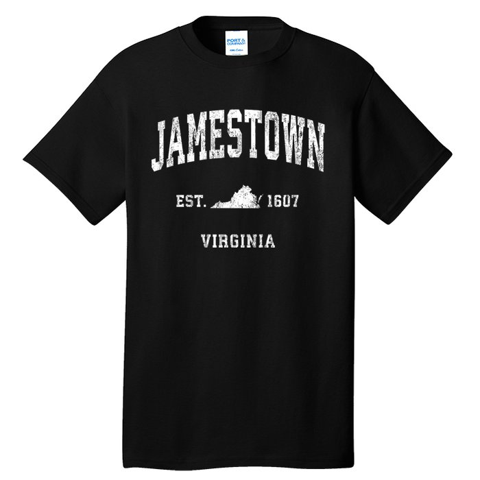 Jamestown Virginia Va Vintage Athletic Sports Tall T-Shirt