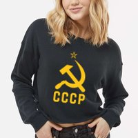 Jd Vance Wearing Cccp Social Communist Soviet Cropped Pullover Crew
