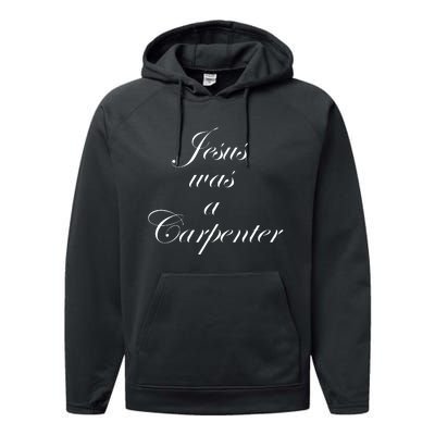 Jesus Was A Carpenter. Performance Fleece Hoodie