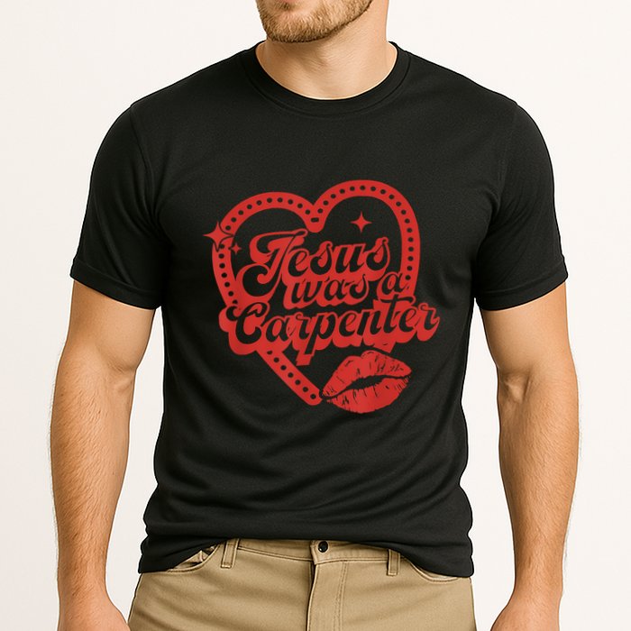 Jesus Was A Carpenter Groovy Christian Bible Cooling Performance Crew T-Shirt