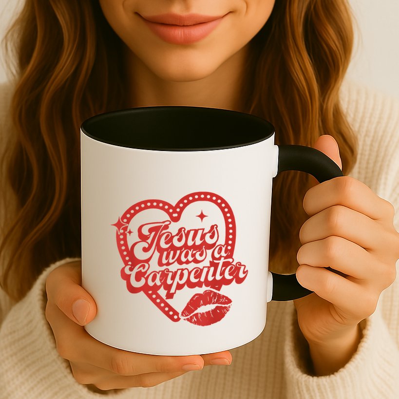Jesus Was A Carpenter Groovy Christian Bible Mug