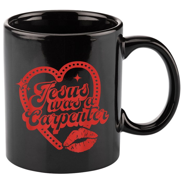 Jesus Was A Carpenter Groovy Christian Bible 11oz C Handle Ceramic Mug