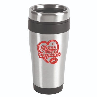 Jesus Was A Carpenter Groovy Christian Bible 16oz Travel Tumbler