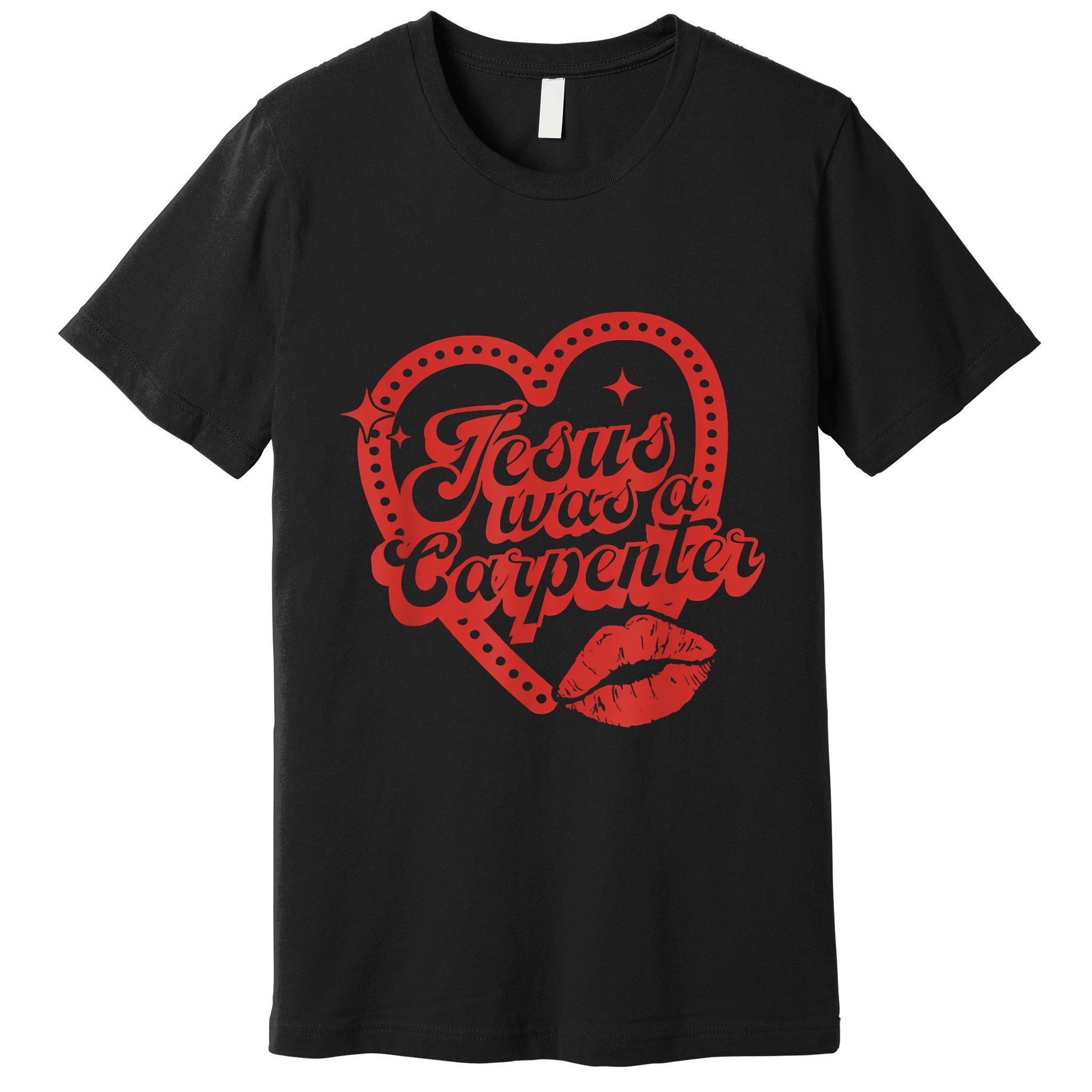 Jesus Was A Carpenter Groovy Christian Bible Premium T-Shirt