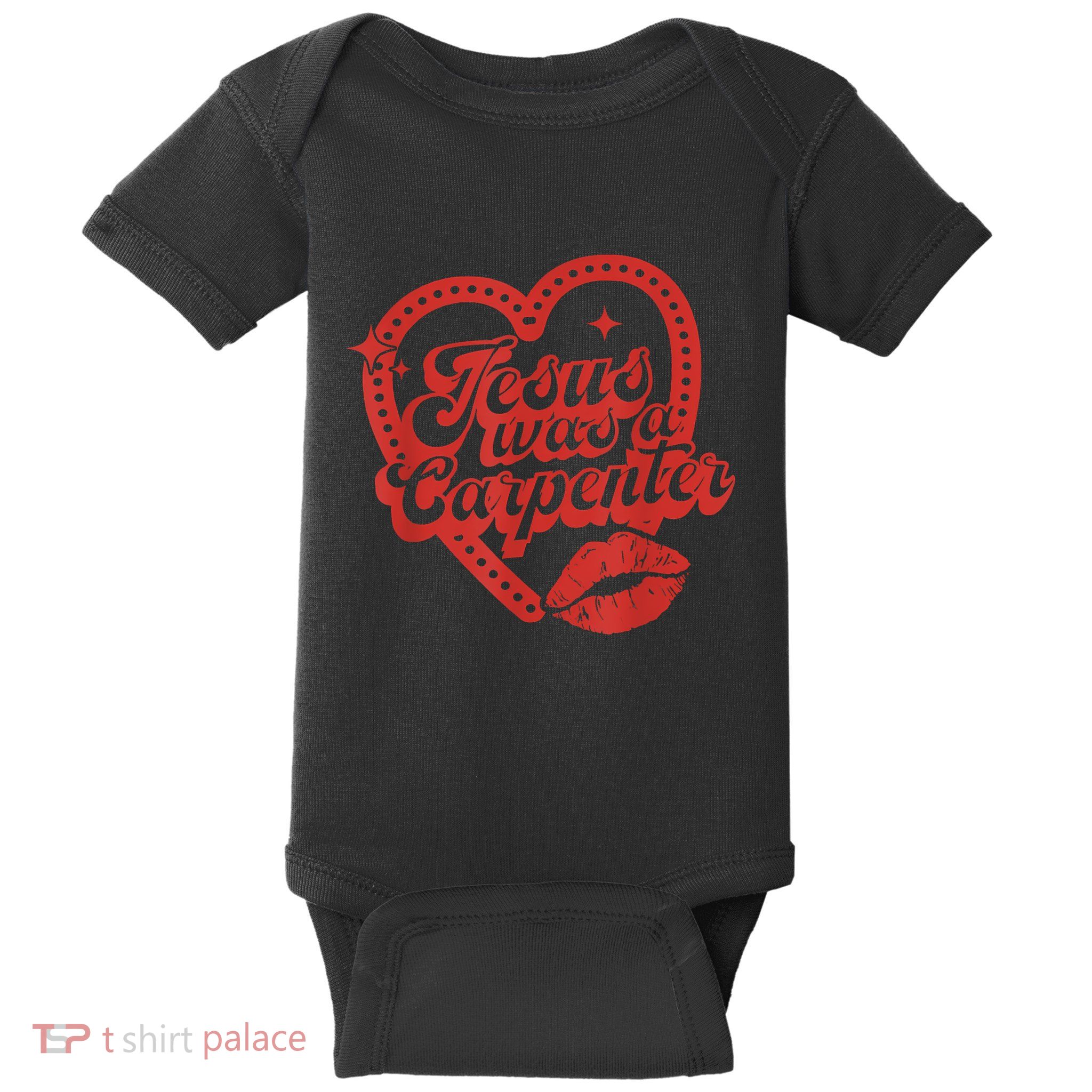 Jesus Was A Carpenter Groovy Christian Bible Baby Bodysuit