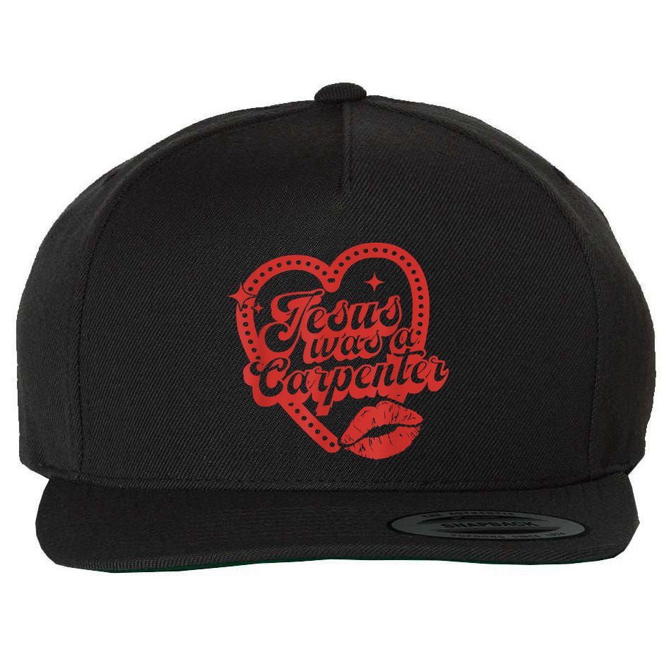 Jesus Was A Carpenter Groovy Christian Bible Wool Snapback Cap